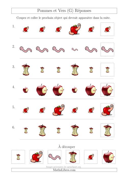 Patrons des Pommes et Vers avec Une Seule Particularité (Taille) (G) page 2