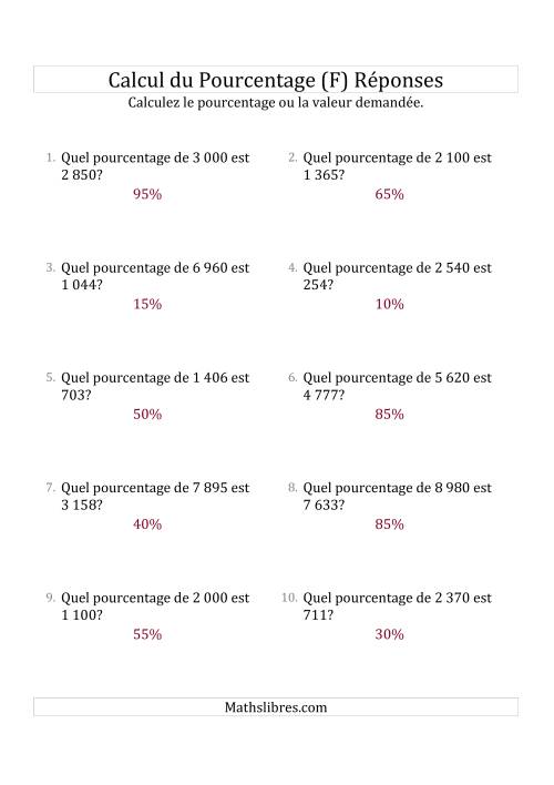 Calcul du Taux de Pourcentage des Nombres Entiers et des Pourcentages Multiples de 5 (F) page 2
