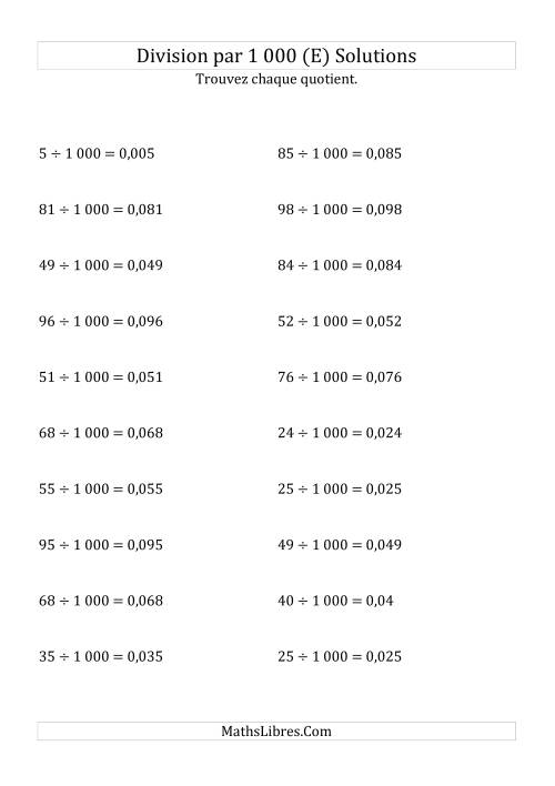 Division de nombres entiers par 1000 (E) page 2