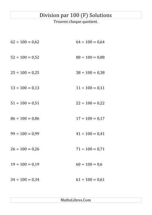 Division de nombres entiers par 100 (F) page 2