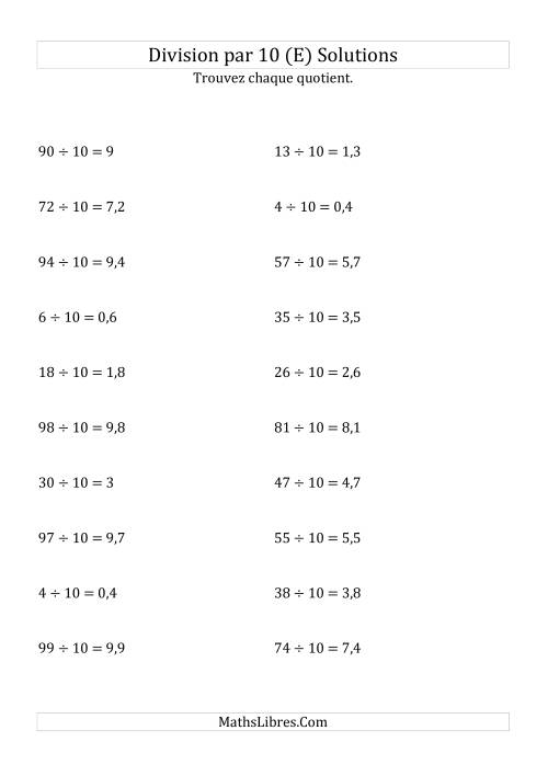 Division de nombres entiers par 10 (E) page 2