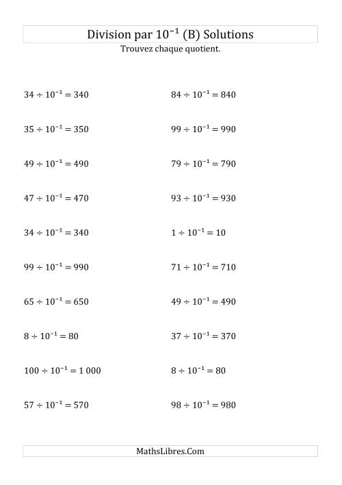 Division de nombres entiers par 10⁻¹ (B) page 2
