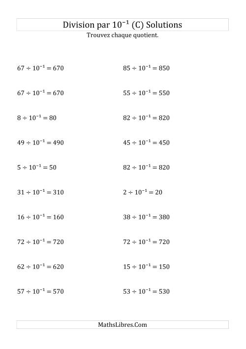 Division de nombres entiers par 10⁻¹ (C) page 2