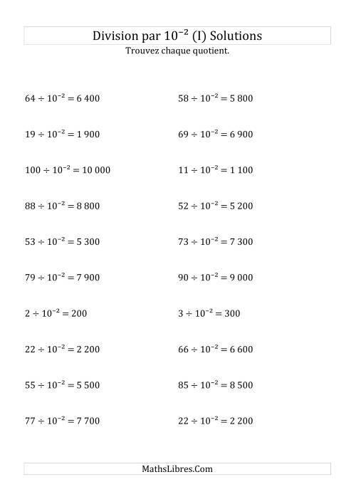 Division de nombres entiers par 10⁻² (I) page 2