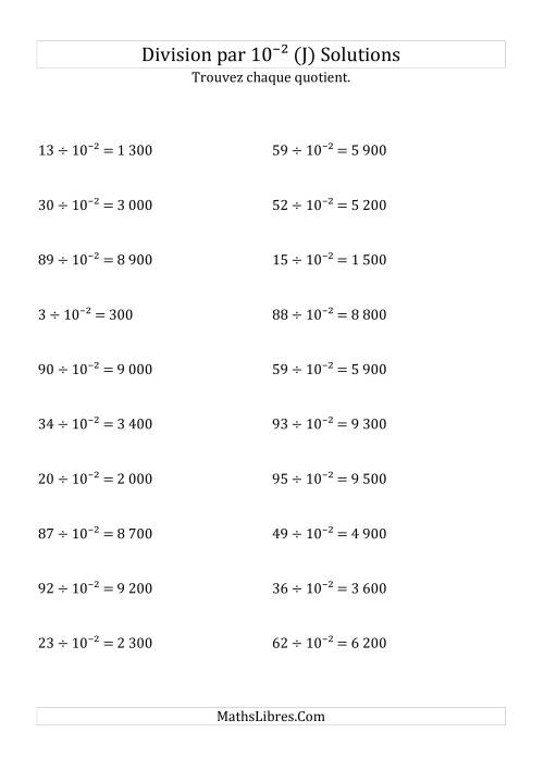 Division de nombres entiers par 10⁻² (J) page 2