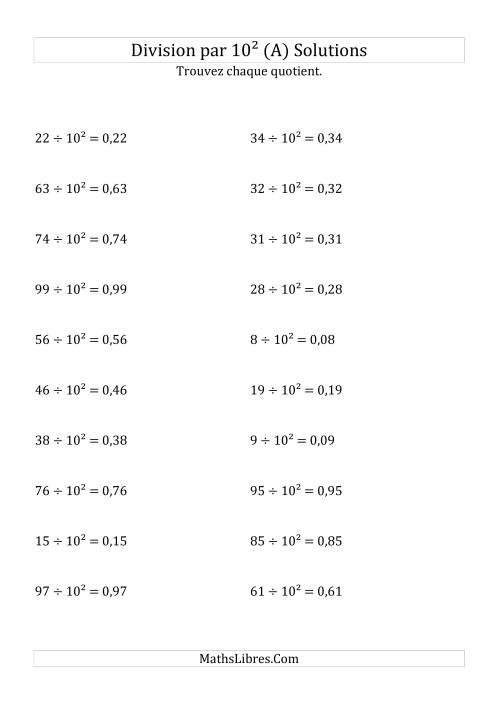 Division de nombres entiers par 10² (Tout) page 2