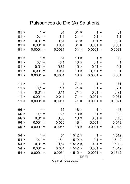 Nombres deux-chiffres multipliés par puissances négatives de dix (Tout) page 2