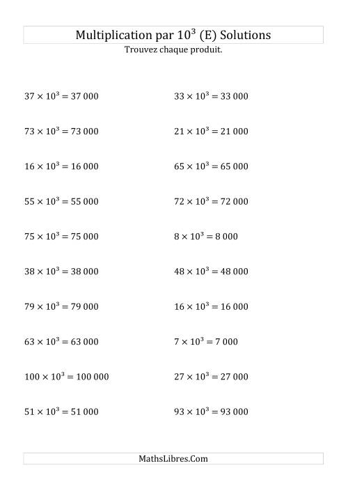 Multiplication de nombres entiers par 10¹ (E) page 2