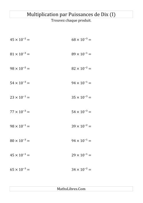 Multiplication de nombres entiers par puissances négatives (I)