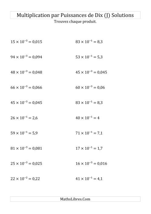 Multiplication de nombres entiers par puissances négatives (J) page 2