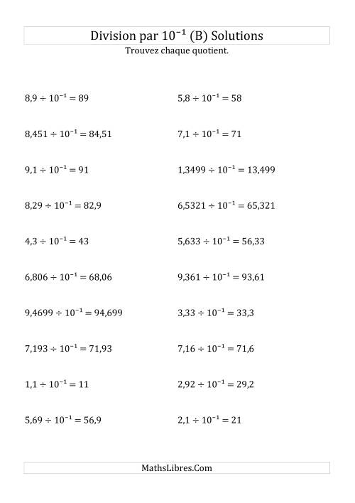 Division de nombres décimaux par 10<sup>-1</sup> (B) page 2