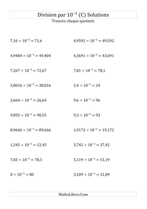 Division de nombres décimaux par 10<sup>-1</sup> (C) page 2