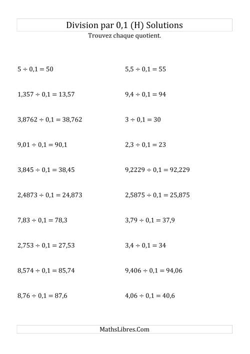 Division de nombres décimaux par 0,1 (H) page 2
