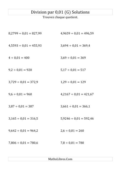 Division de nombres décimaux par 0,01 (G) page 2