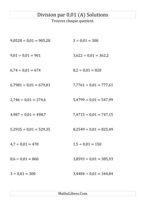 Division de nombres décimaux par 0,01 (Tout) page 2