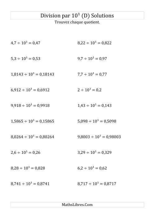 Division de nombres décimaux par 10<sup>1</sup> (D) page 2