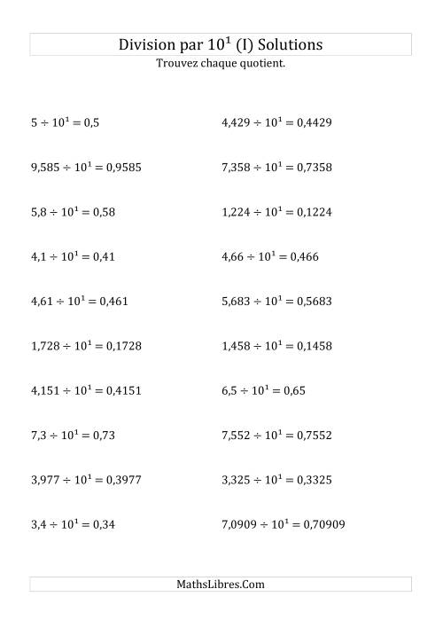 Division de nombres décimaux par 10<sup>1</sup> (I) page 2