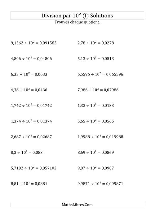 Division de nombres décimaux par 10<sup>2</sup> (I) page 2