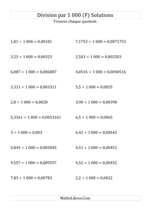 Division de nombres décimaux par 1000 (F) page 2