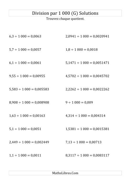 Division de nombres décimaux par 1000 (G) page 2