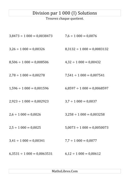 Division de nombres décimaux par 1000 (I) page 2
