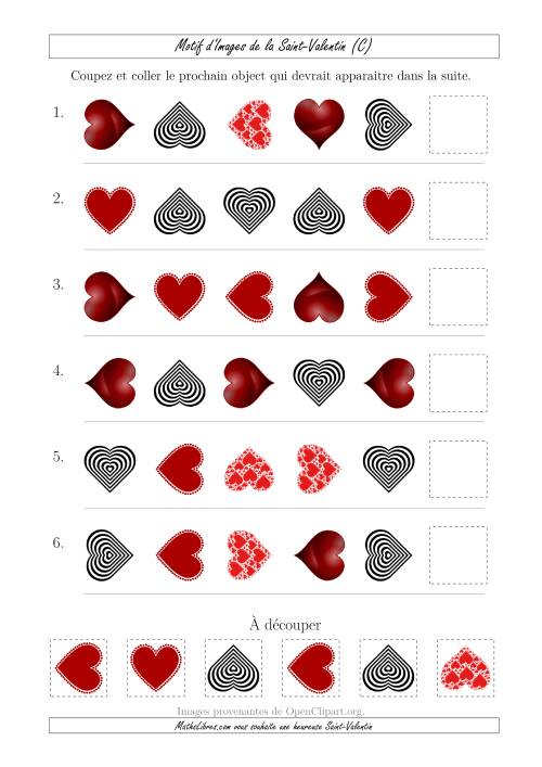 Motif d'Images de la Saint Valentin avec la Forme & la Rotation  Comme Attributs (C)