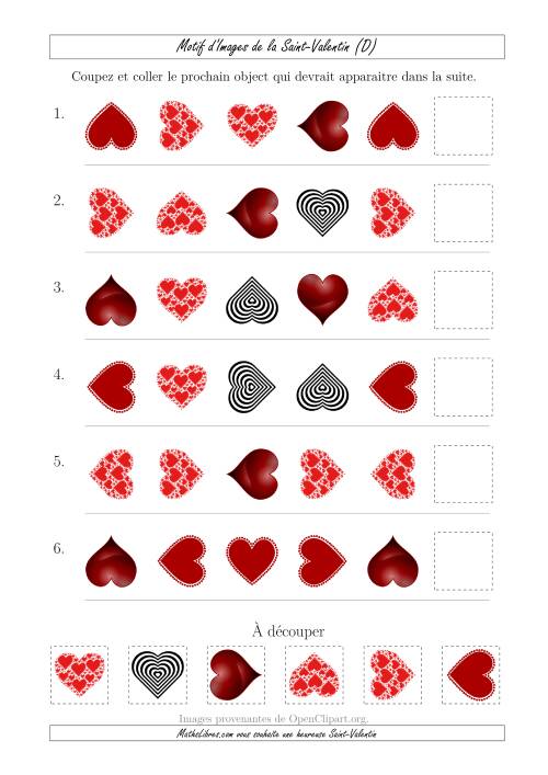 Motif d'Images de la Saint Valentin avec la Forme & la Rotation  Comme Attributs (D)