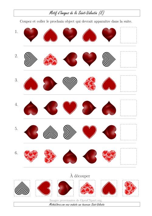 Motif d'Images de la Saint Valentin avec la Forme & la Rotation  Comme Attributs (E)
