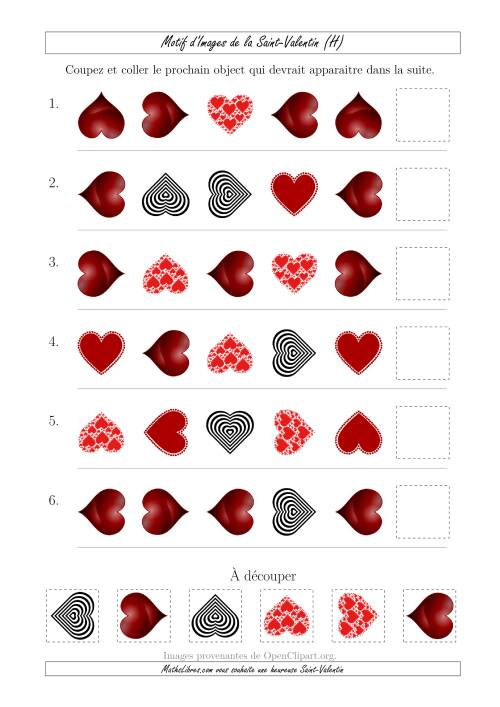 Motif d'Images de la Saint Valentin avec la Forme & la Rotation  Comme Attributs (H)