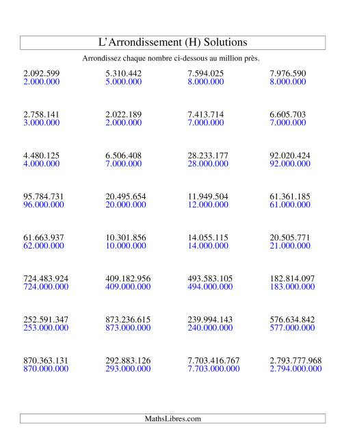 Arrondir un nombre au 1.000.000 près (version EU) (H) page 2