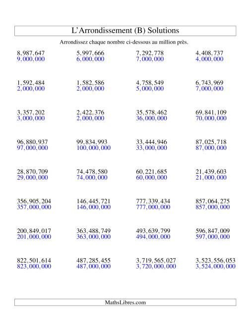 Arrondir un nombre au 1,000,000 près (version US) (B) page 2