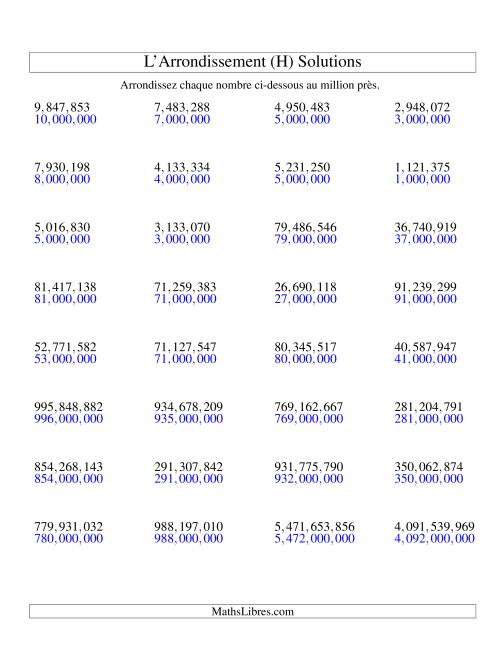 Arrondir un nombre au 1,000,000 près (version US) (H) page 2