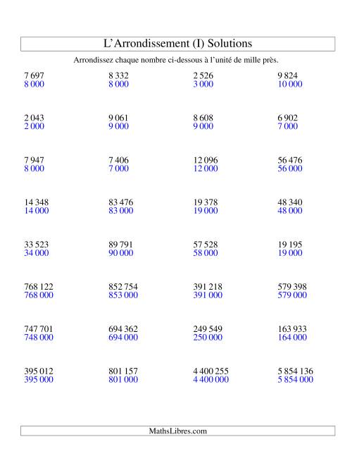 Arrondir un nombre au 1 000 près (version SI) (I) page 2