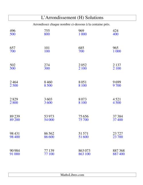 Arrondir un nombre au 100 près (version SI) (H) page 2