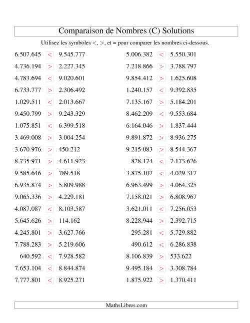 Comparaisons des chiffres jusqu'à 10.000.000 (version EU) (C) page 2