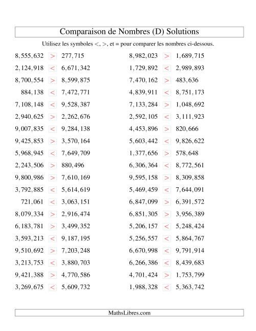 Comparaisons des chiffres jusqu'à 10,000,000 (version US) (D) page 2