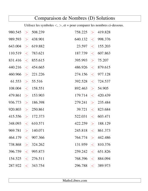 Comparaisons des chiffres jusqu'à 1.000.000 (version EU) (D) page 2
