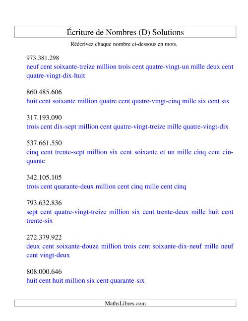 Nombres écrits -- 9-chiffres (version EU) (D) page 2