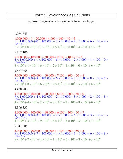 Écriture de nombres en forme dévoleppée 1.000.000 à 9.999.999 (version EU) (A) page 2