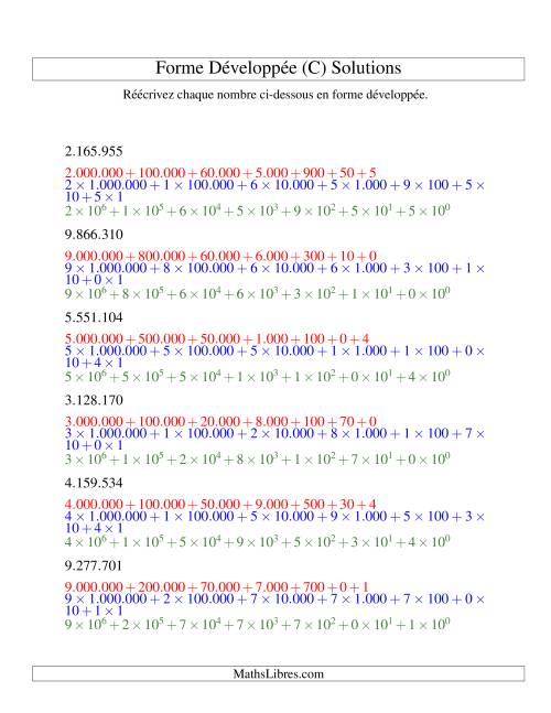 Écriture de nombres en forme dévoleppée 1.000.000 à 9.999.999 (version EU) (C) page 2