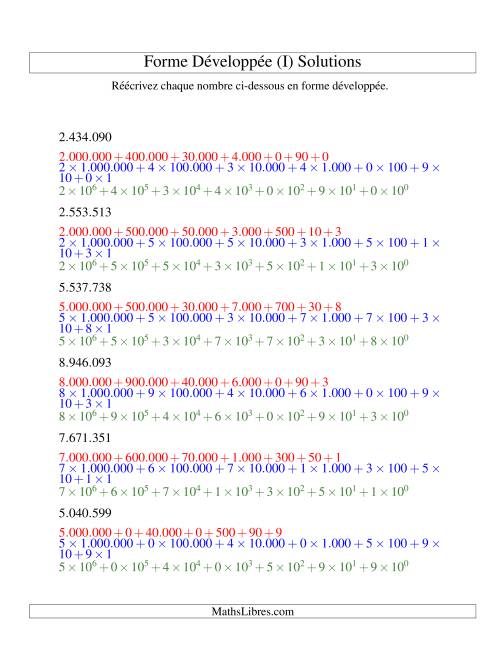 Écriture de nombres en forme dévoleppée 1.000.000 à 9.999.999 (version EU) (I) page 2
