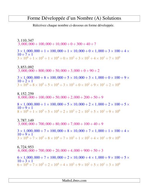 Écriture de nombres en forme dévoleppée 1,000,000 à 9,999,999 (version US) (A) page 2