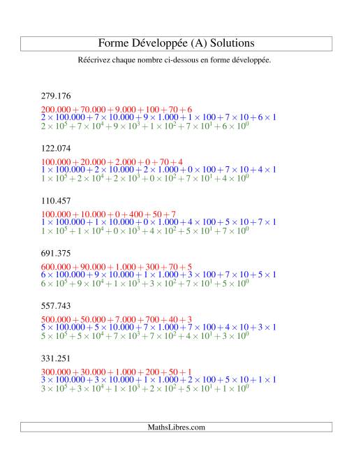 Écriture de nombres en forme dévoleppée 100.000 à 999.999 (version EU) (A) page 2