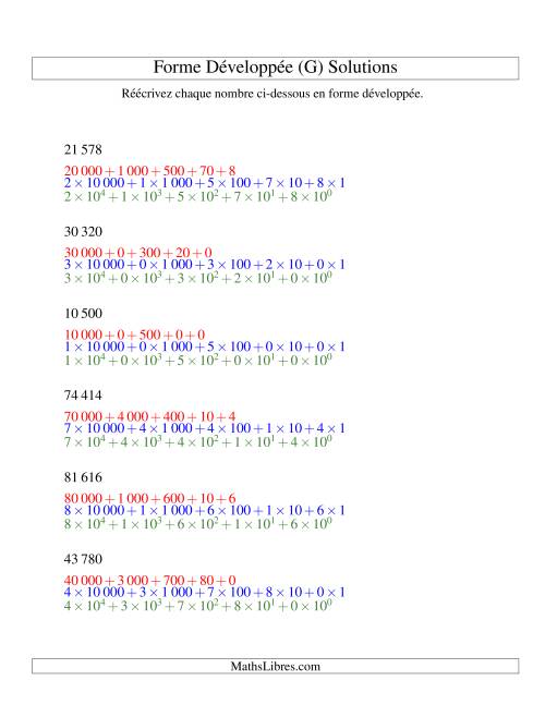 Écriture de nombres en forme dévoleppée 10 000 à 99 999 (version SI) (G) page 2