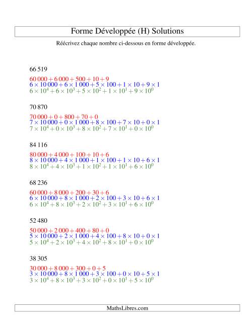 Écriture de nombres en forme dévoleppée 10 000 à 99 999 (version SI) (H) page 2