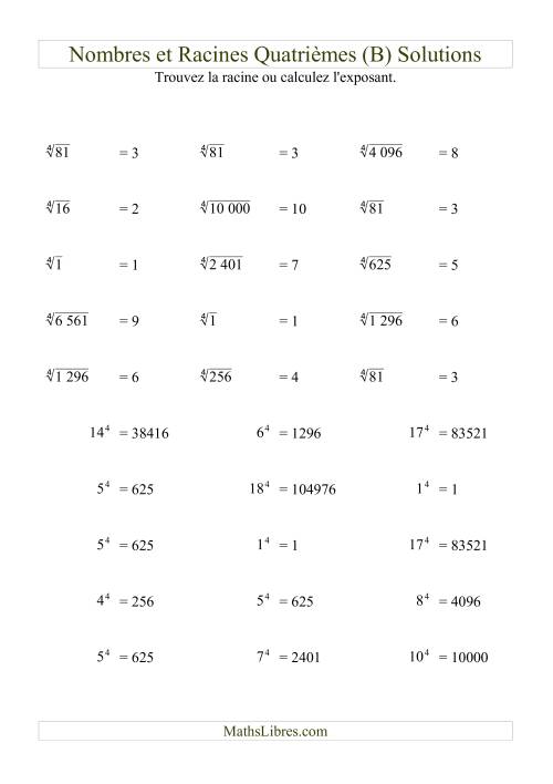 Nombres et racines quatrièmes (B) page 2