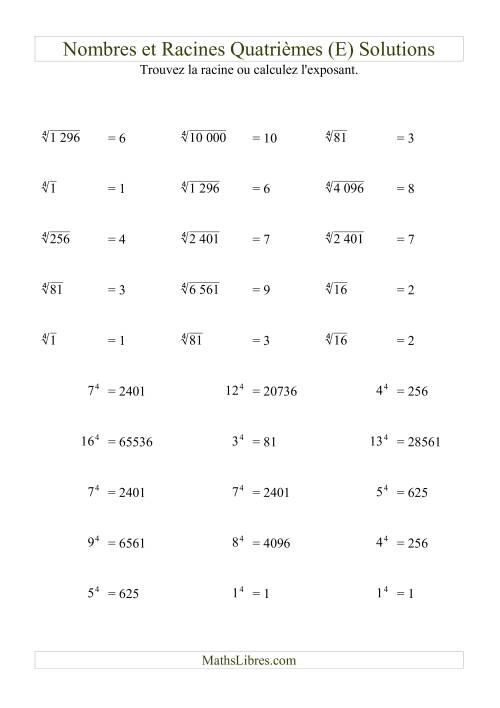 Nombres et racines quatrièmes (E) page 2