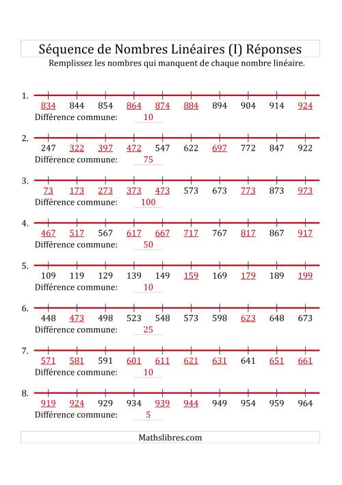 Séquence Personnalisée de Nombres Linéaires Croissants (Maximum 1 000) (I) page 2
