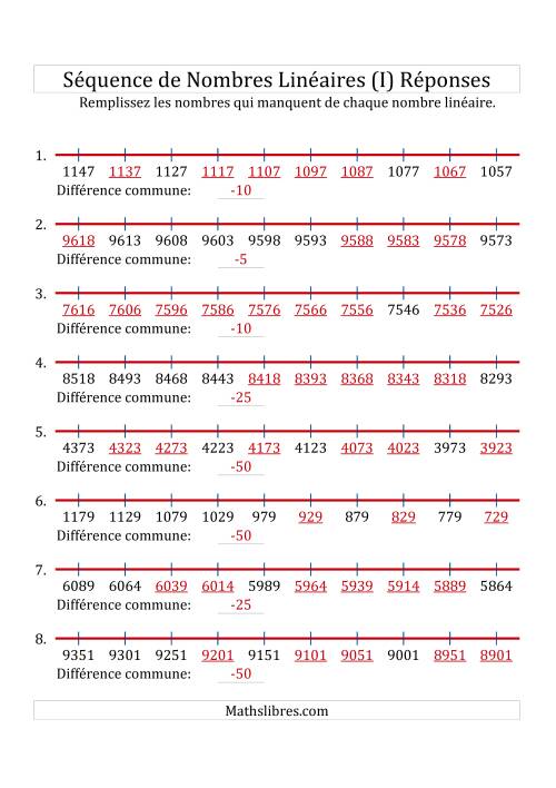 Séquence Personnalisée de Nombres Linéaires Décroissants (Maximum 10 000) (I) page 2