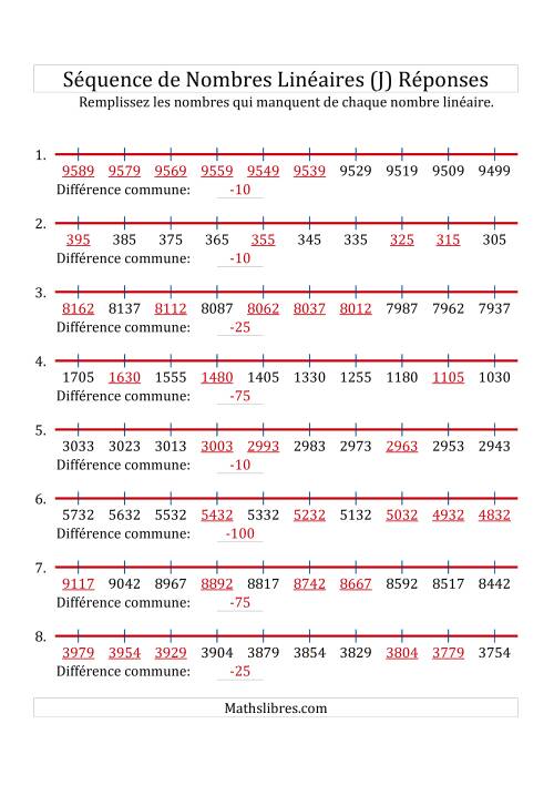Séquence Personnalisée de Nombres Linéaires Décroissants (Maximum 10 000) (J) page 2